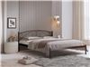 Кровать двуспальная Флоренция (160х200/металлическое основание / Коричневый бархат)