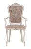Кресло с подлокотниками Виконт (тон 308 слоновая кость + патина золото/ ткань Афитап розовый/компаньон)