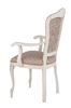 Кресло с подлокотниками Виконт (тон 308 слоновая кость + патина золото/ ткань Афитап розовый/компаньон)