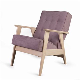 Кресло РЕТРО (беленый дуб / RS 12 - розовый)