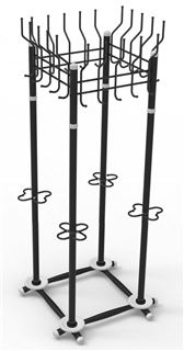 Гардикс-4 (Черный) Вешалка секционная